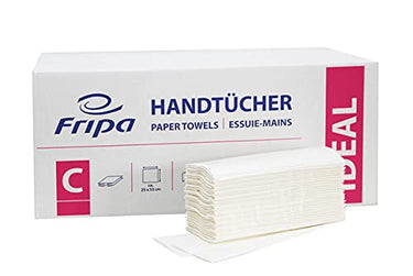 Fripa Ideal Falthandtuchpapier, hochweiß, 25 x 33 cm, 1-lagig, 156 Blatt/Pack, 20 Pack/VE, 28VE/Palette im Sale